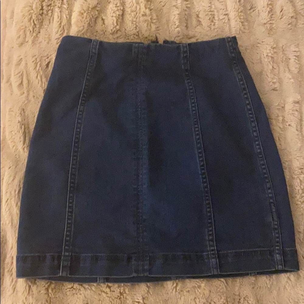 Free People denim skirt